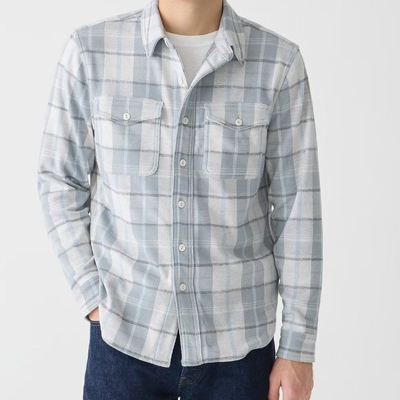 NWT J Crew Seaboard Soft-Knit Shirt in Plaid Size XL - Picture 1 of 2